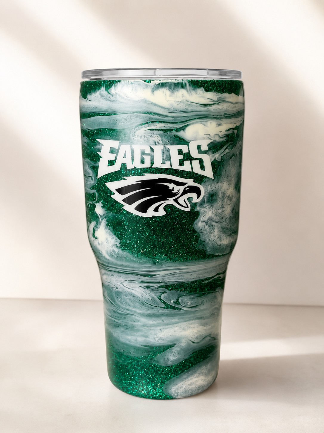 Eagles glitter tumbler