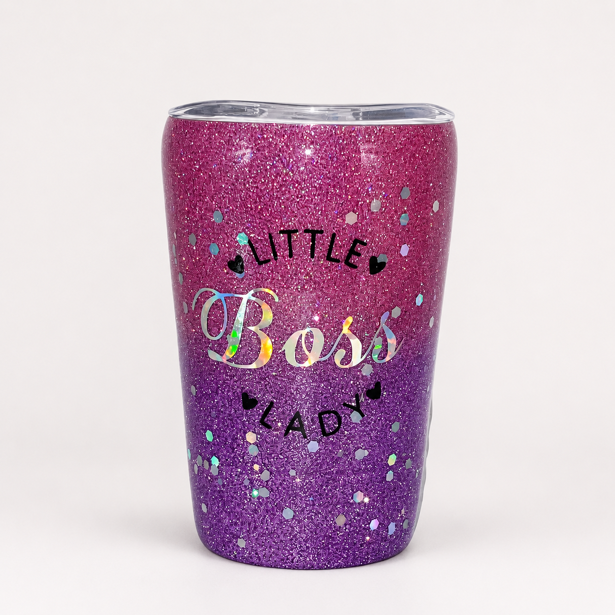 Little Boss Lady glitter tumbler